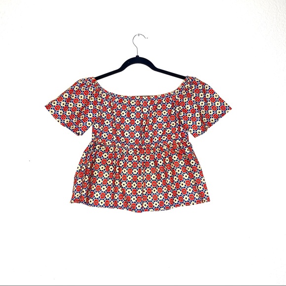 Mayamiko fair trade off the shoulder peplum top - Picture 5 of 5